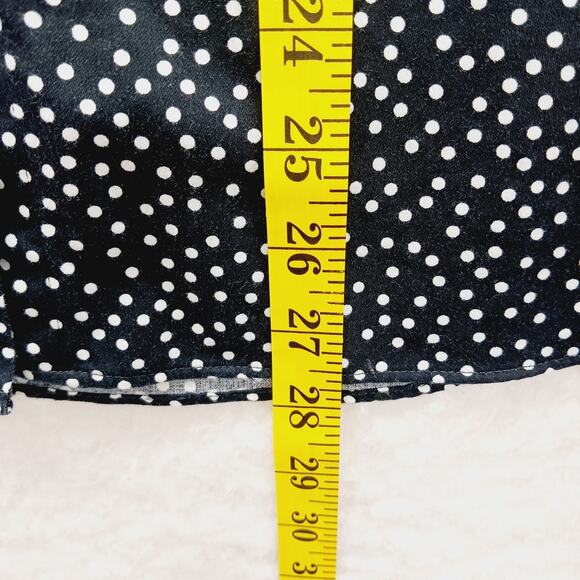 Blouse Sz M Polka Dot Preppy Classic Ralph Lauren Goth Shirt Office Houndstooth - Picture 4 of 12